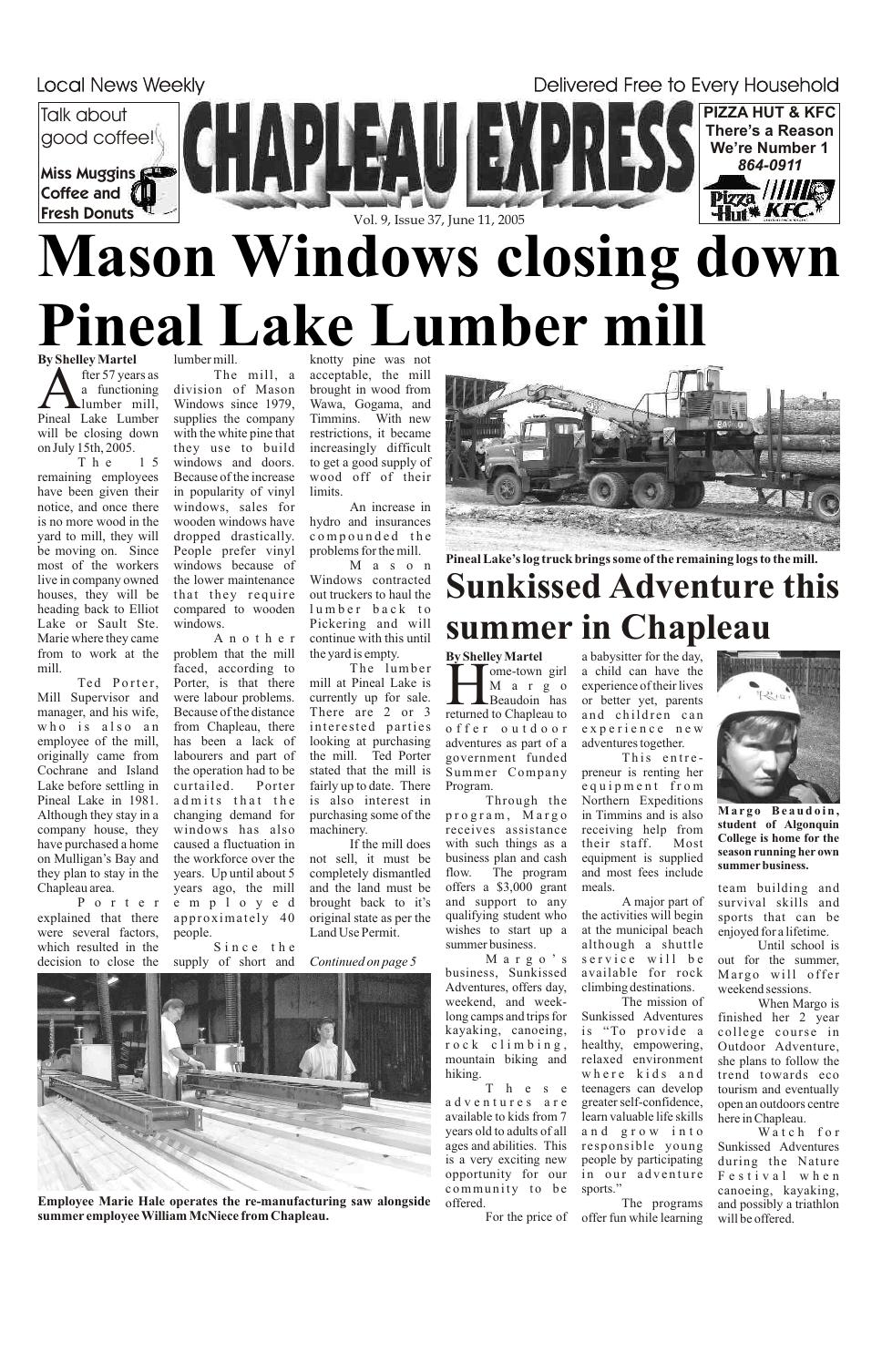 06112005 June 11 2005 by The Chapleau Express Issuu