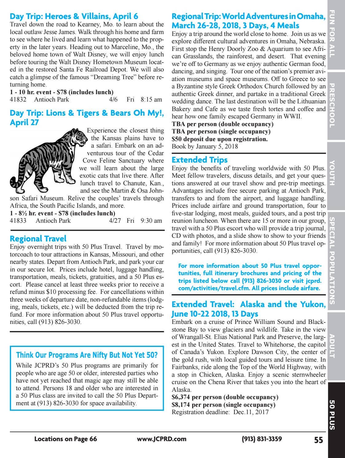 2018 Jan Apr "My JCPRD" Activities Catalog for Johnson County (KS