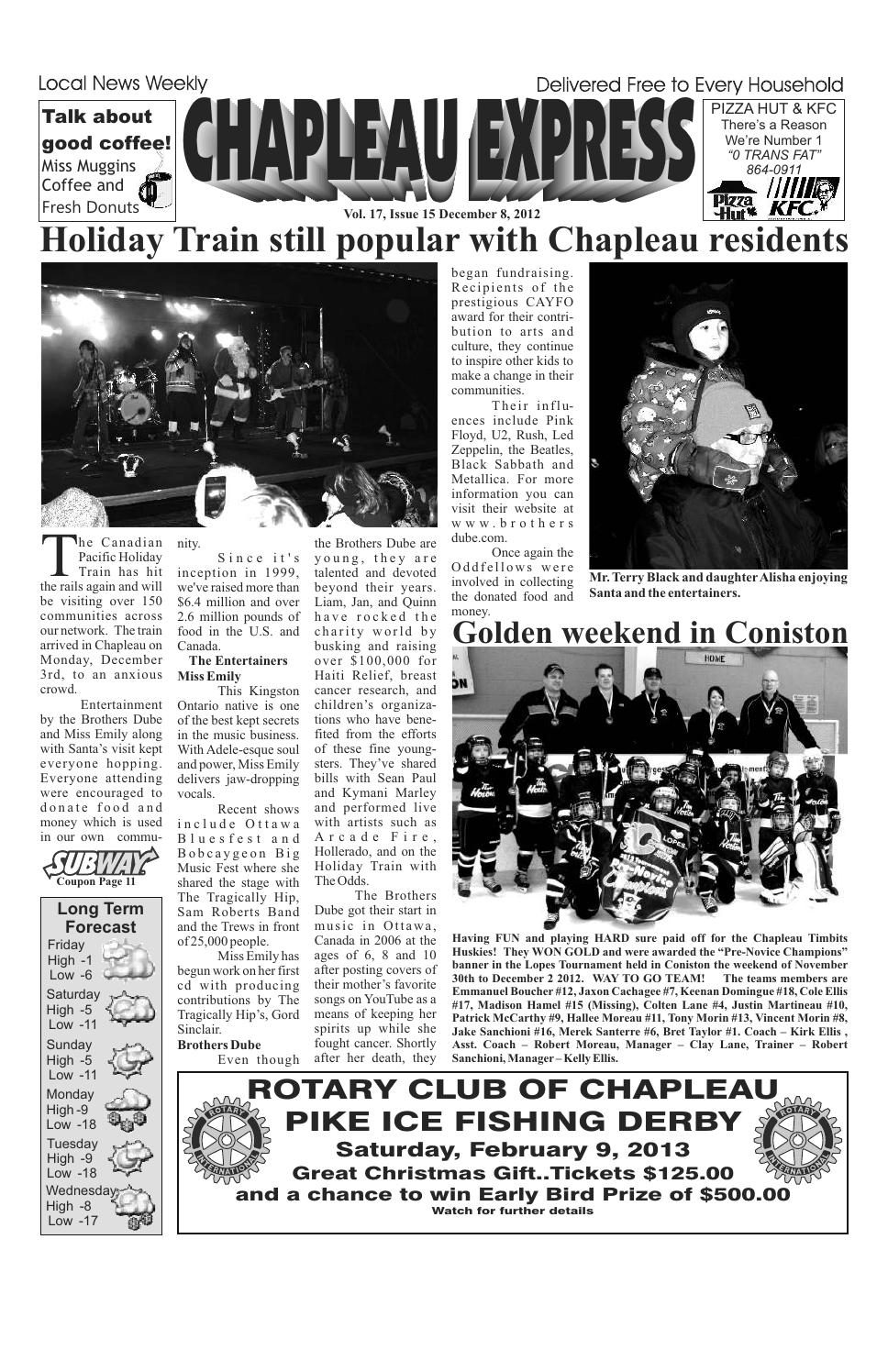 12082012 December 8 2012 by The Chapleau Express Issuu