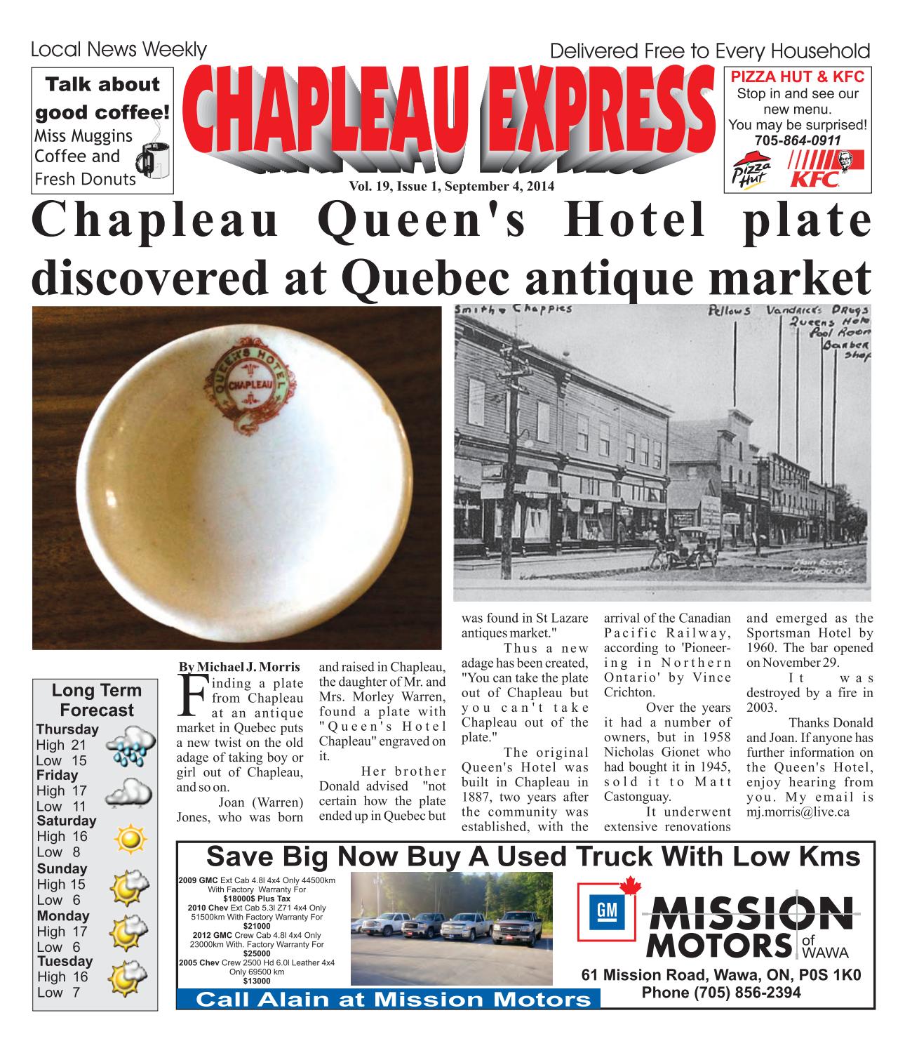 09042014 September 4 2014 by The Chapleau Express Issuu