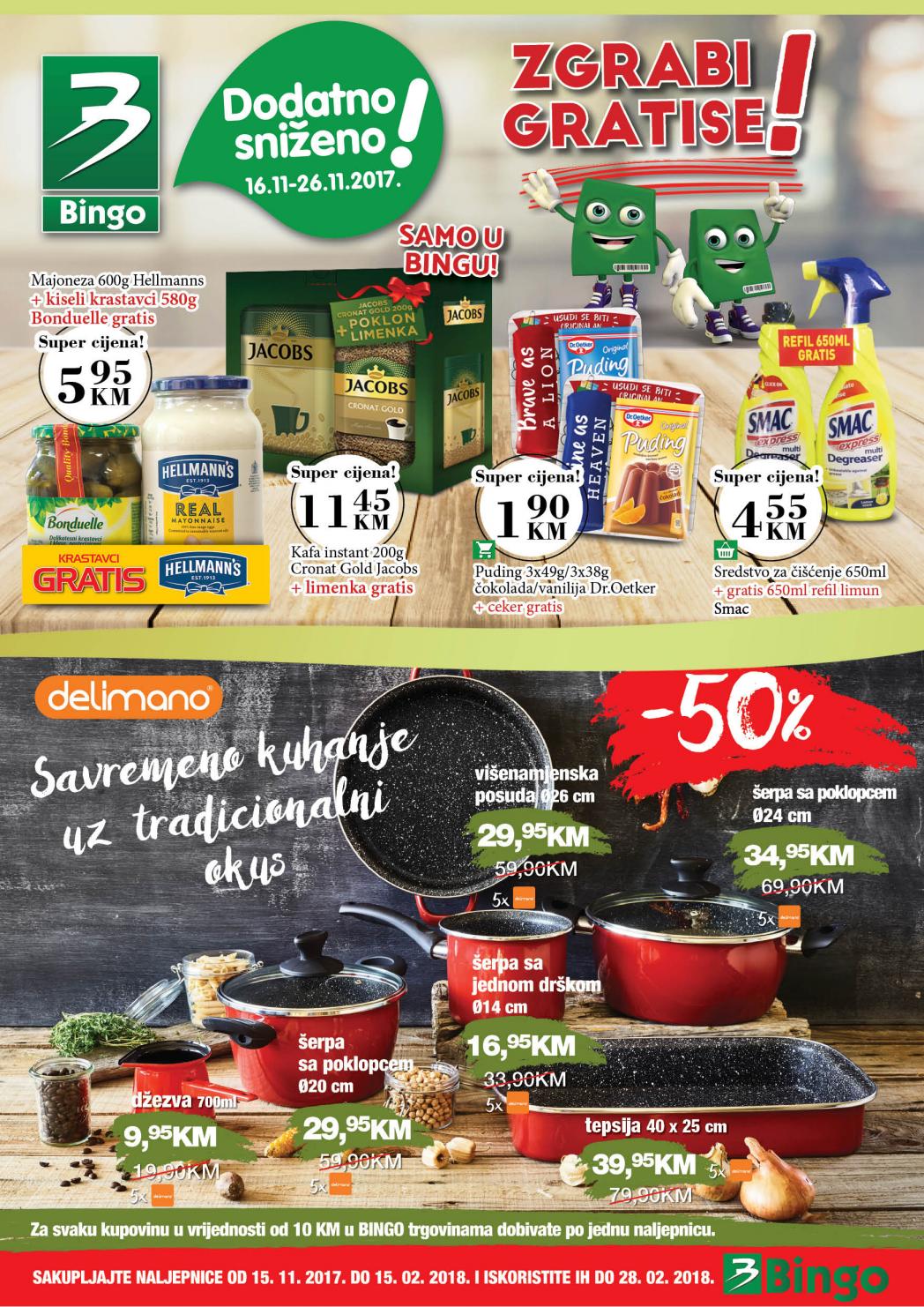 Bingo RS katalog supermarketa od 16.26.11.2017. by Bakmaz, Boso, NTL