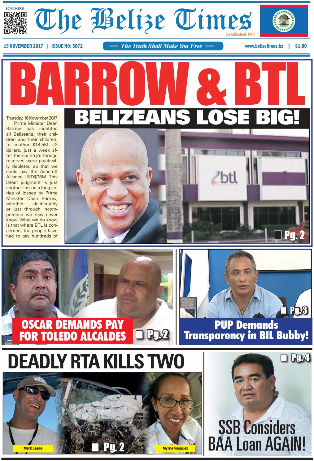 Belize Times November 19 2017 by Belize Times Press - Issuu