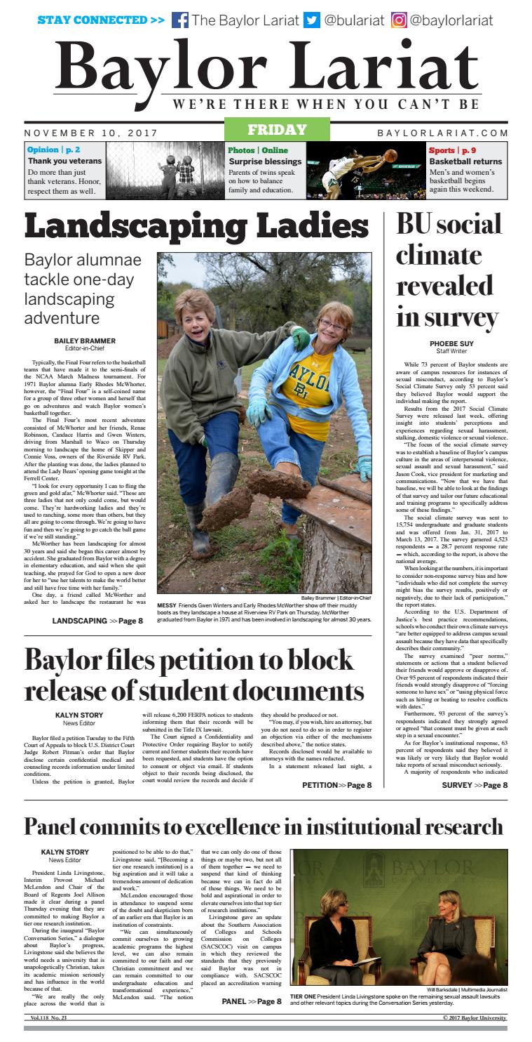 The Baylor Lariat by The Baylor Lariat - Issuu