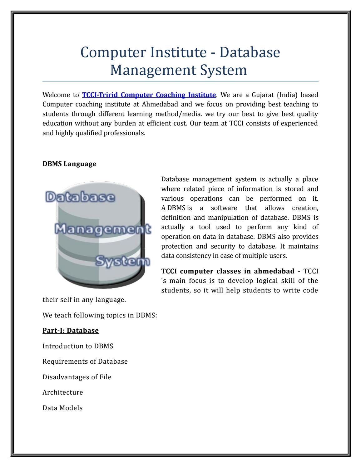 Computer institute database management system by Rosario Riley Issuu