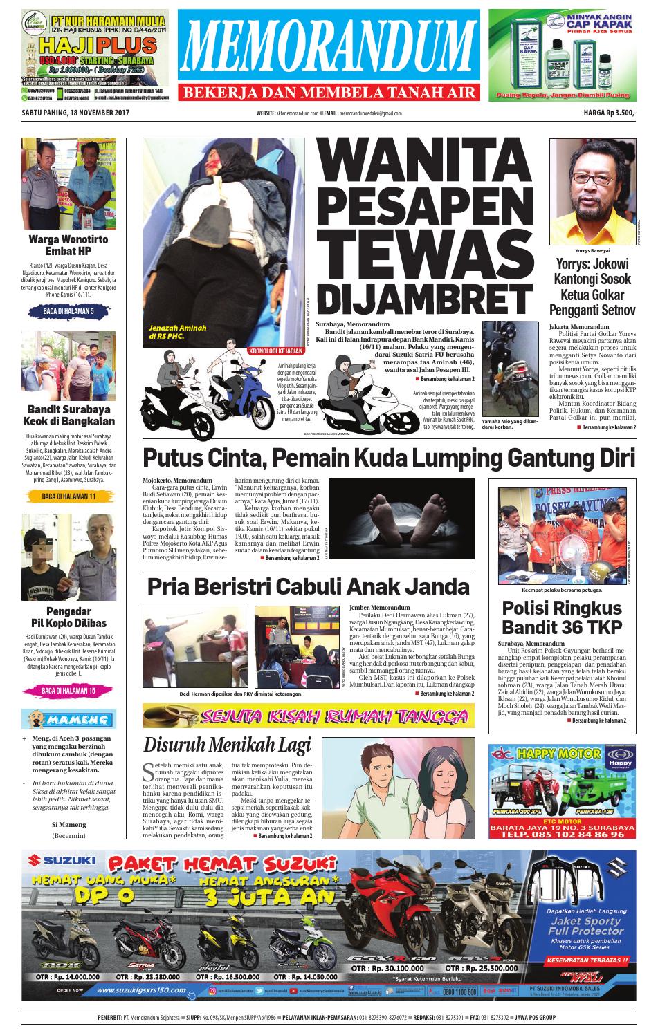 Memorandum Edisi 18 November 2017 by MEMORANDUM - issuu Memorandum Edisi 18 November 2017 by MEMORANDUM - issuu