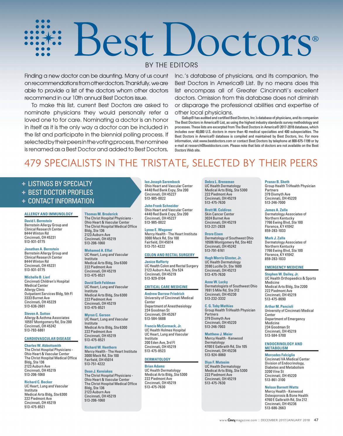 Best Doctors 2017 by Cincy Magazine Issuu