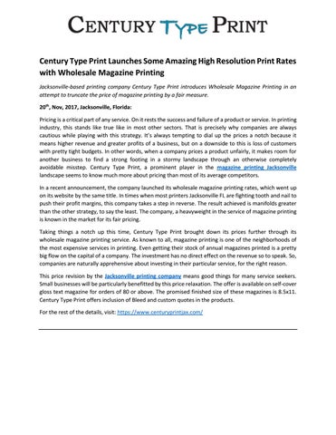 century type print launches amazing high resolution print rates with