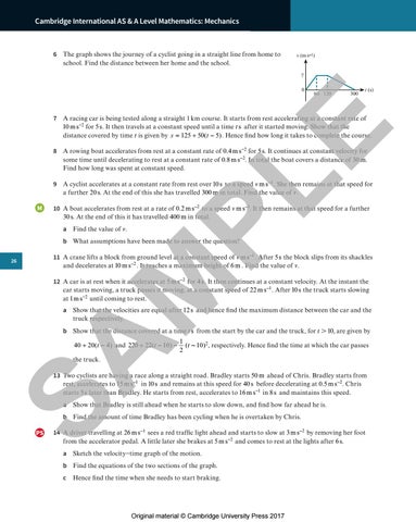 Preview Cambridge International AS & A Level Mathematics Mechanics ...