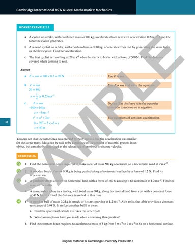 Preview Cambridge International AS & A Level Mathematics Mechanics ...