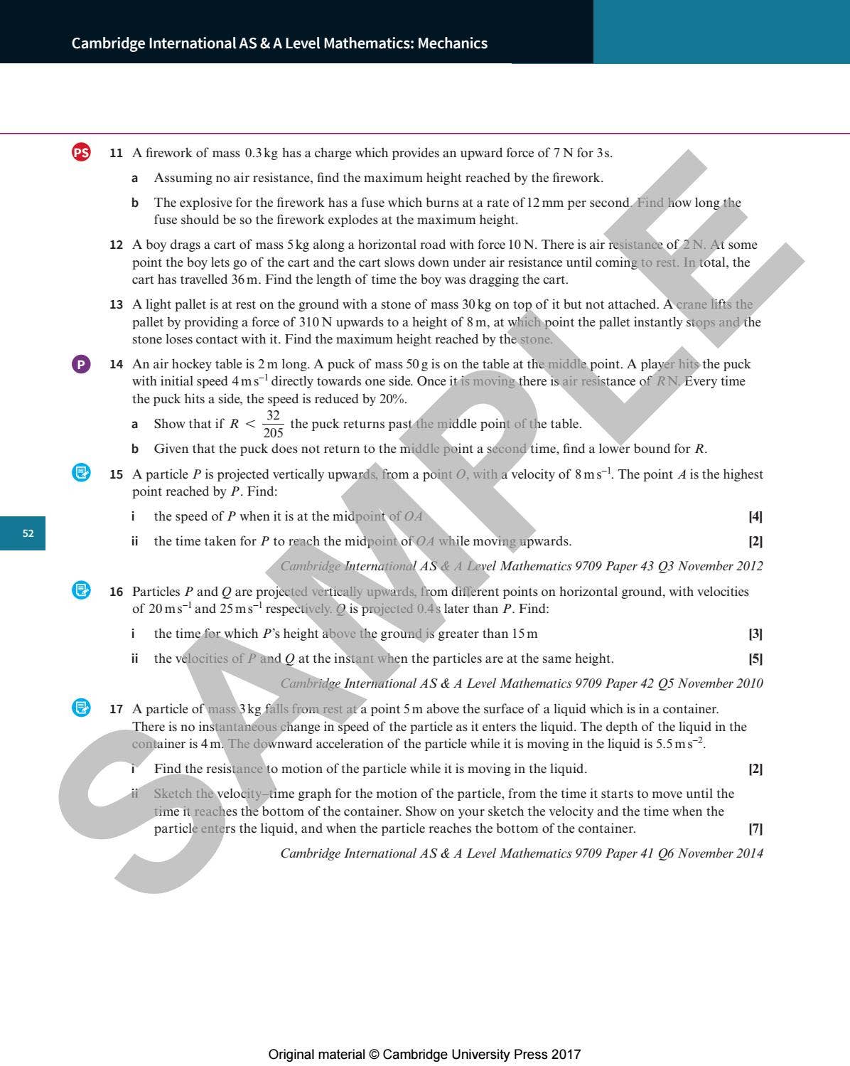 Preview Cambridge International AS & A Level Mathematics Mechanics ...