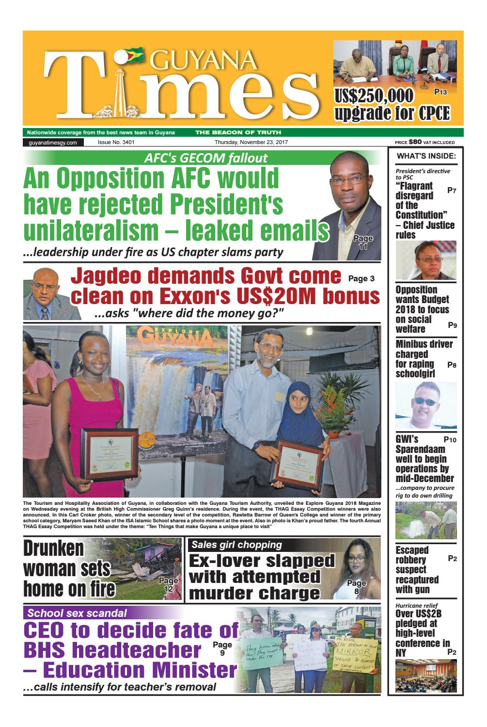Guyana Times November 23 2017 By Gytimes Issuu