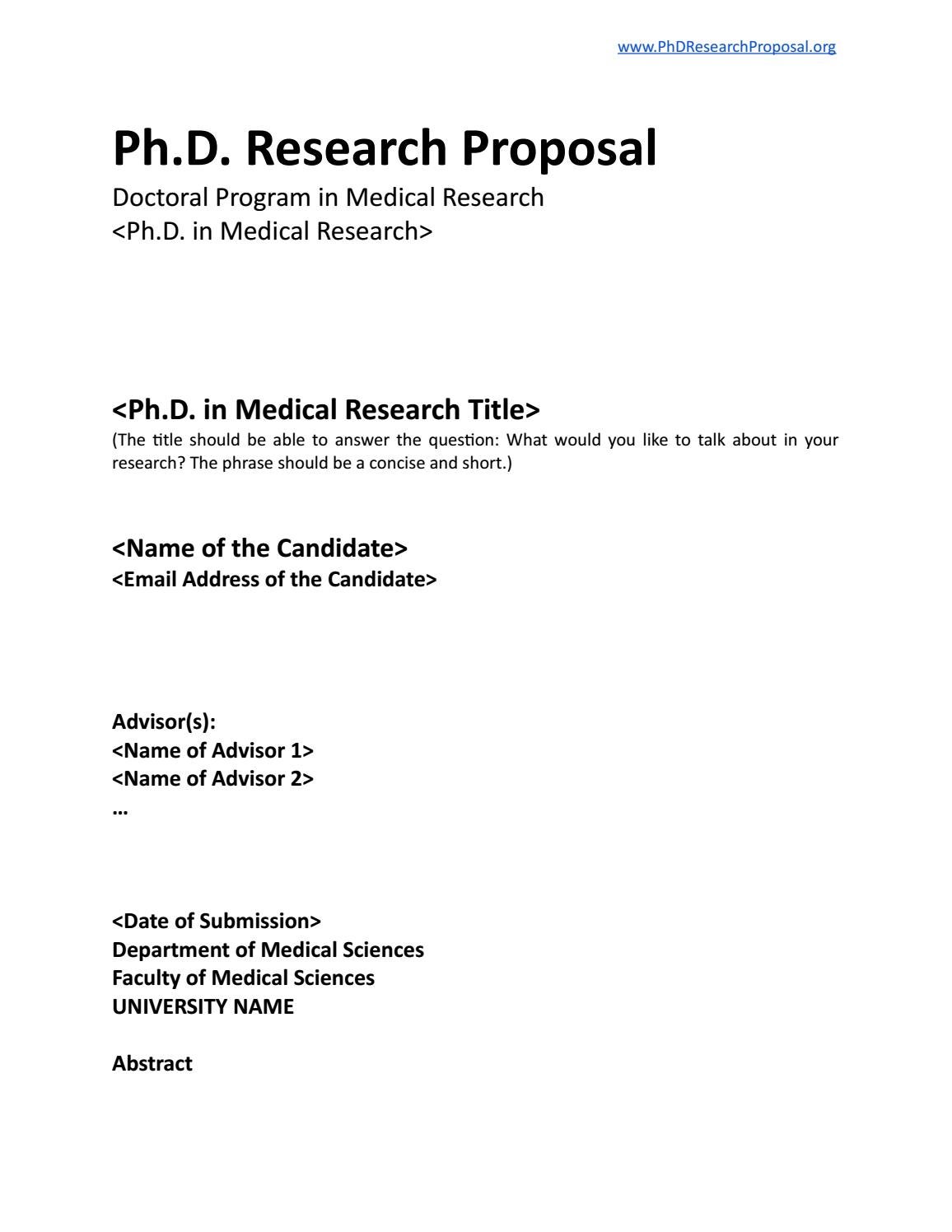 research proposal format for phd in commerce