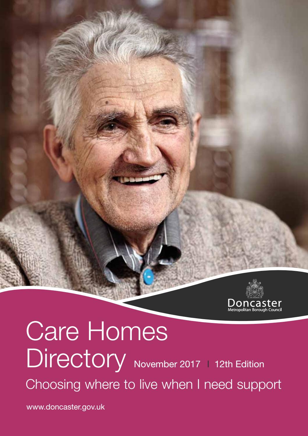 Doncaster Care Homes Directory November 2017 by Octagon D&M Ltd Issuu