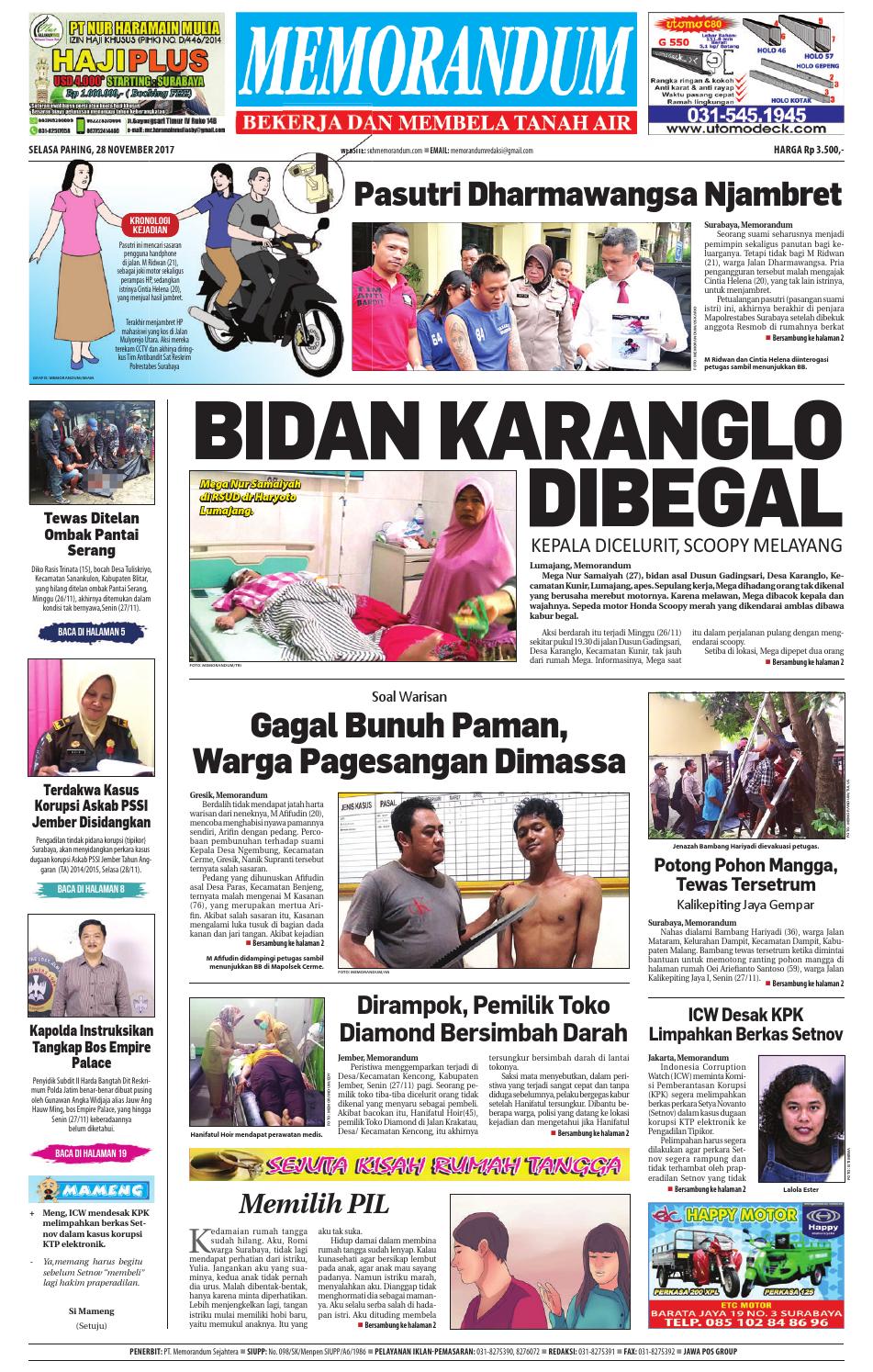 Memorandum Edisi 28 November 2017 by MEMORANDUM - issuu Memorandum Edisi 28 November 2017 by MEMORANDUM - issuu