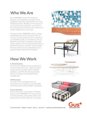 Gus* Modern 灯饰目录 · Gus* 工程 | 现代 Furnishing Solutions for the Design Trade 第 2 页