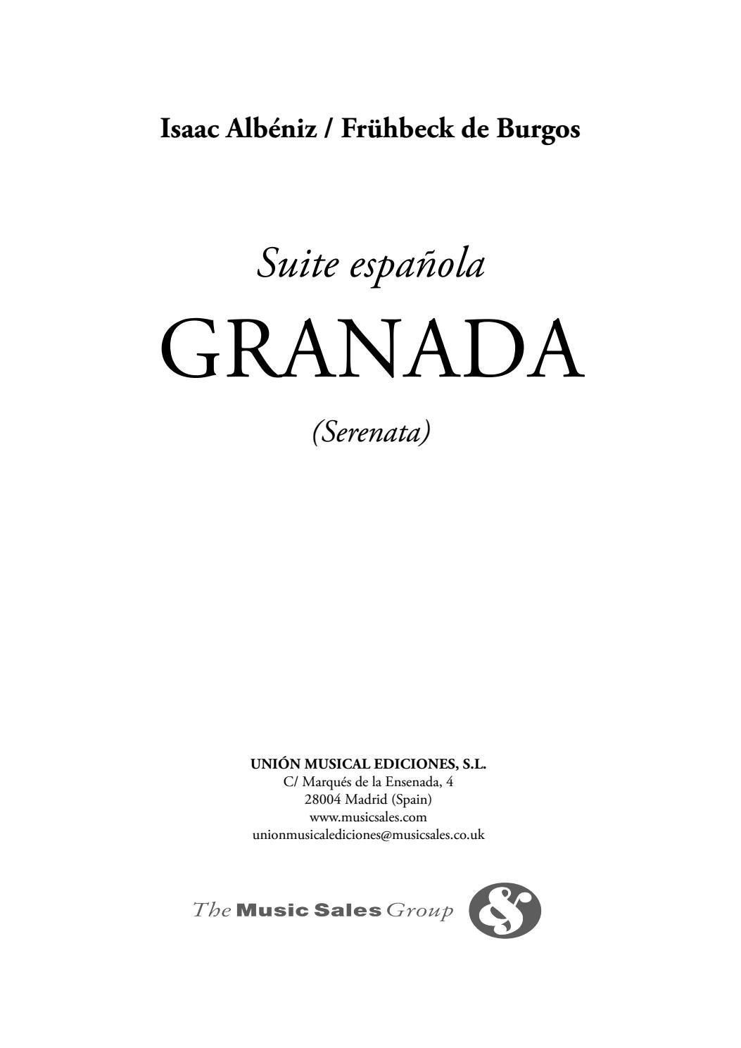 Albeniz Fruhbeck De Burgos Suite Espanola By Scoresondemand Issuu albeniz fruhbeck de burgos suite