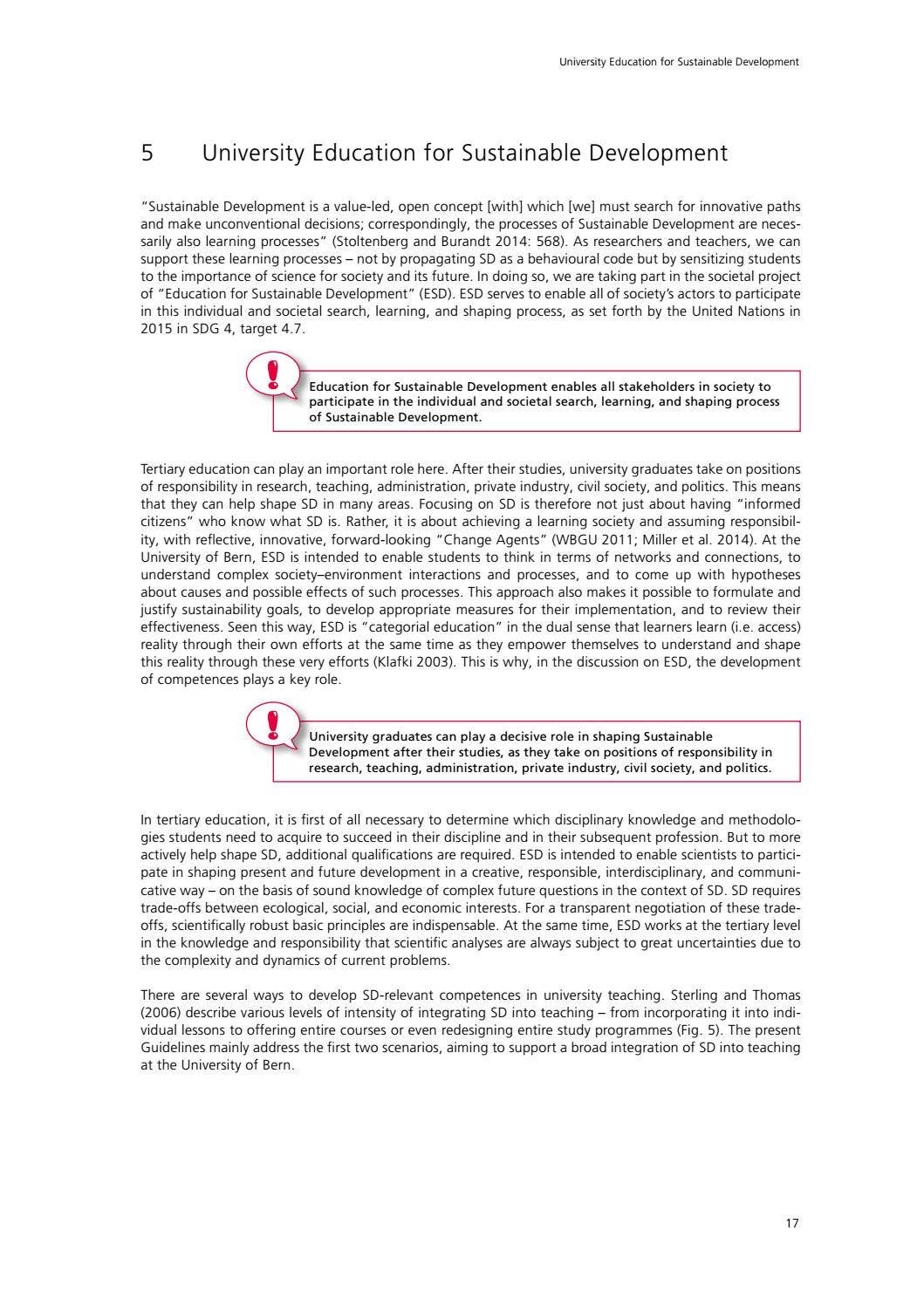 Integrating Sustainable Development into Higher Education by Centre for ...