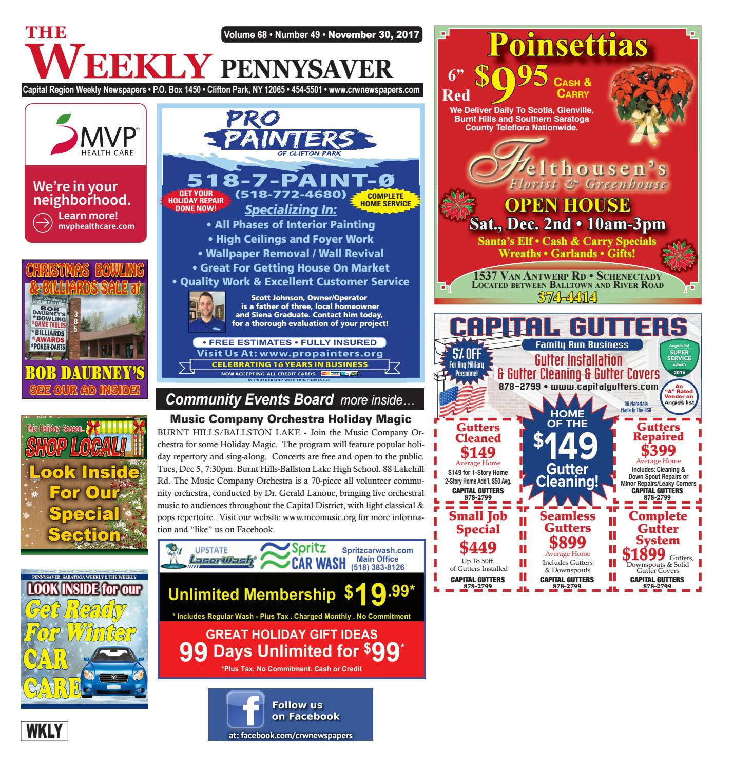 The Weekly Pennysaver 113017 by Capital Region Weekly Newspapers Issuu