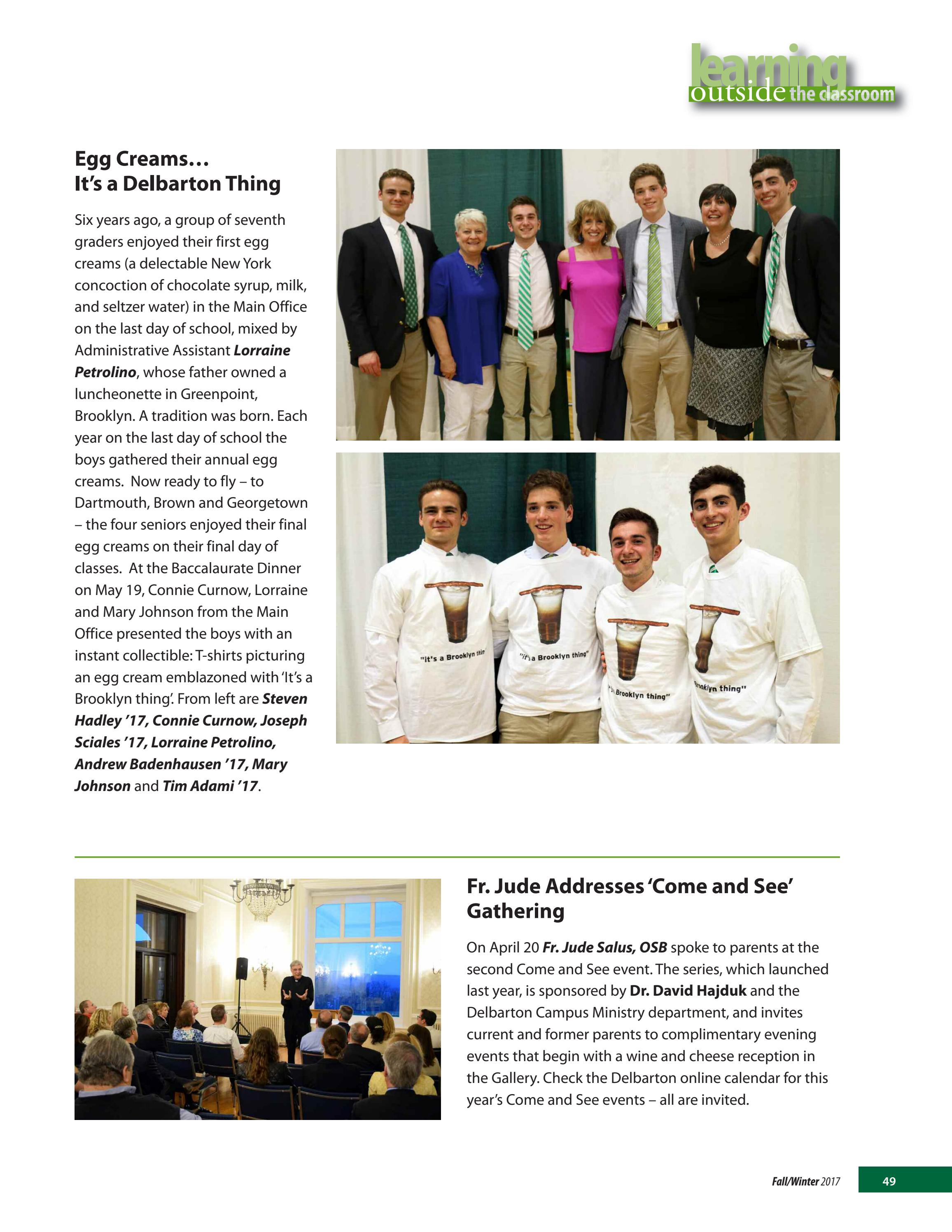 Delbarton Today Fall Winter 2017 By Delbarton School Issuu