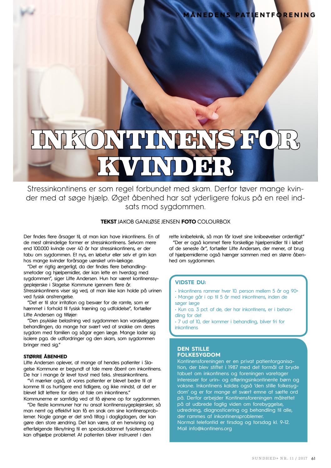 inkontinens forening inkontinens forening