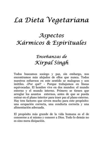 Dieta Vegetariana: Aspectos Karmicos y Espirituales 第 13 页