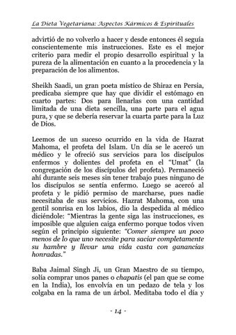 Dieta Vegetariana: Aspectos Karmicos y Espirituales 第 18 页