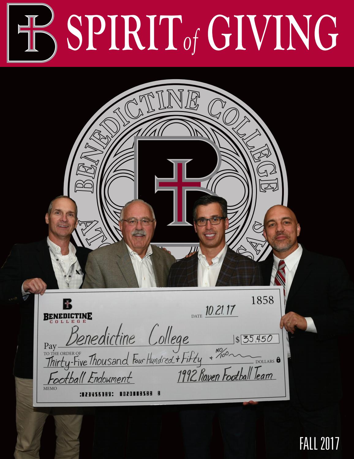 Spirit of Giving November 2017 by Benedictine College Issuu