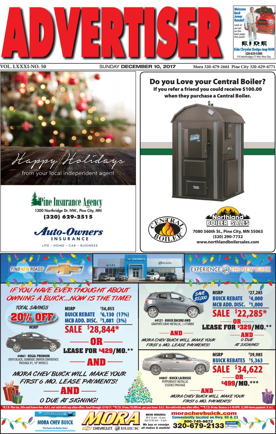 Pine City Advertiser 12.10.17 by Kanabec County Times/Pine City Pioneer