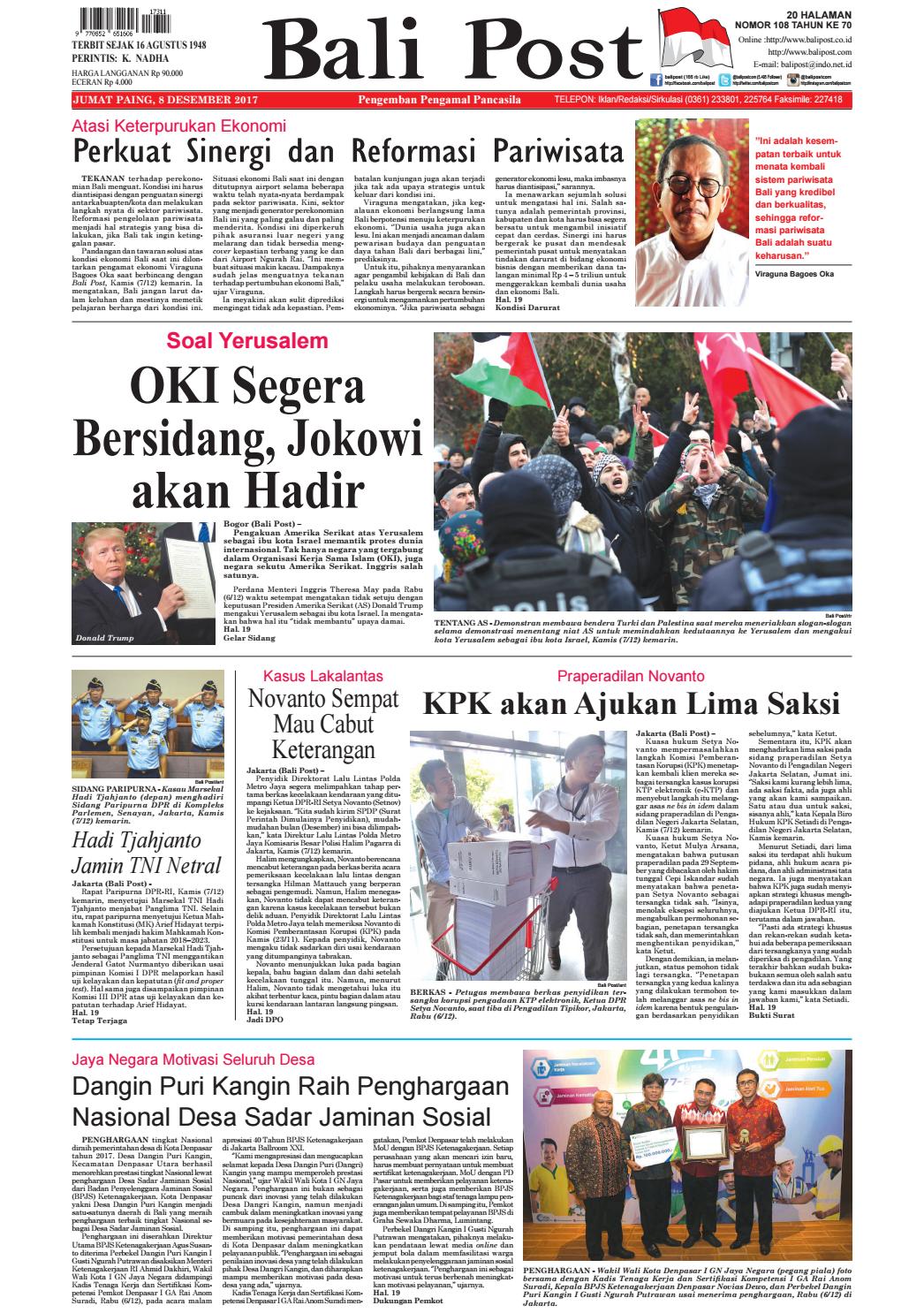 Edisi 08 Desember 2017 Bali Post By E Paper KMB Issuu