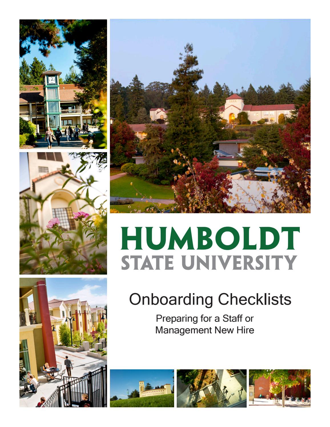 Humboldt State University Onboarding Checklists by Humboldt State