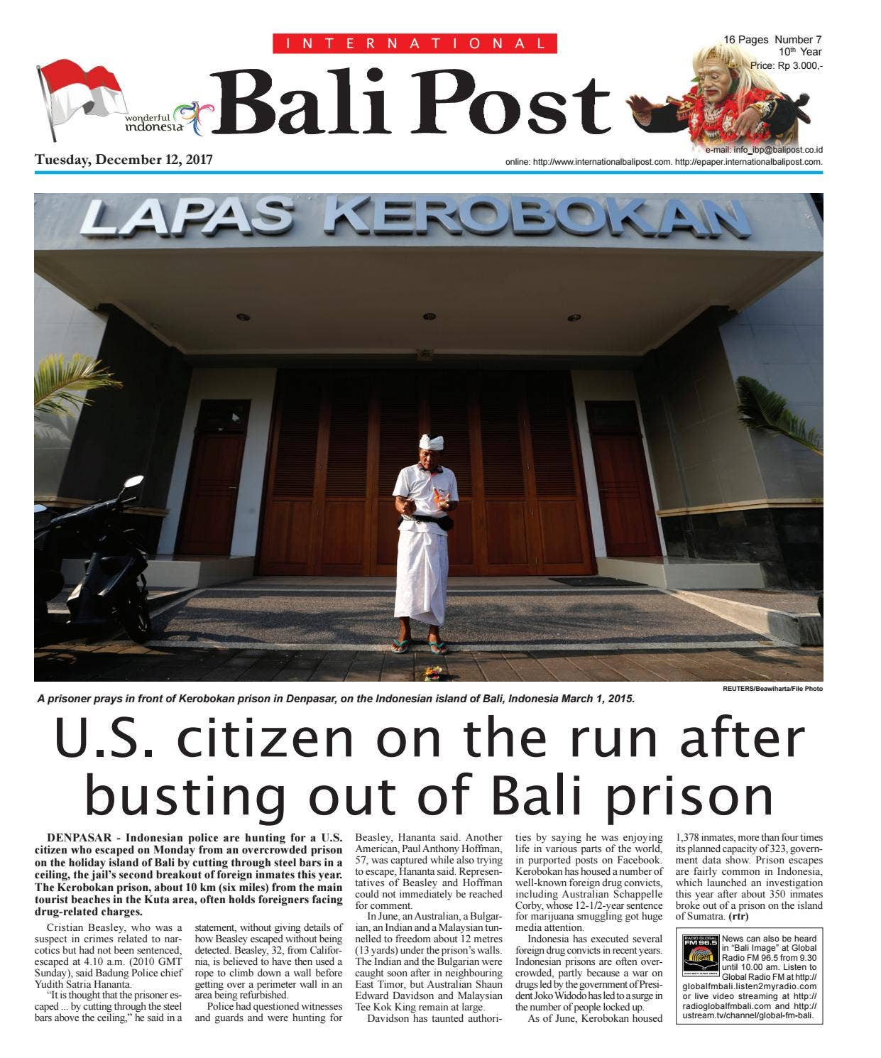 Edition Tuesday, December 12, 2017 | International Bali Post by e-Paper ...