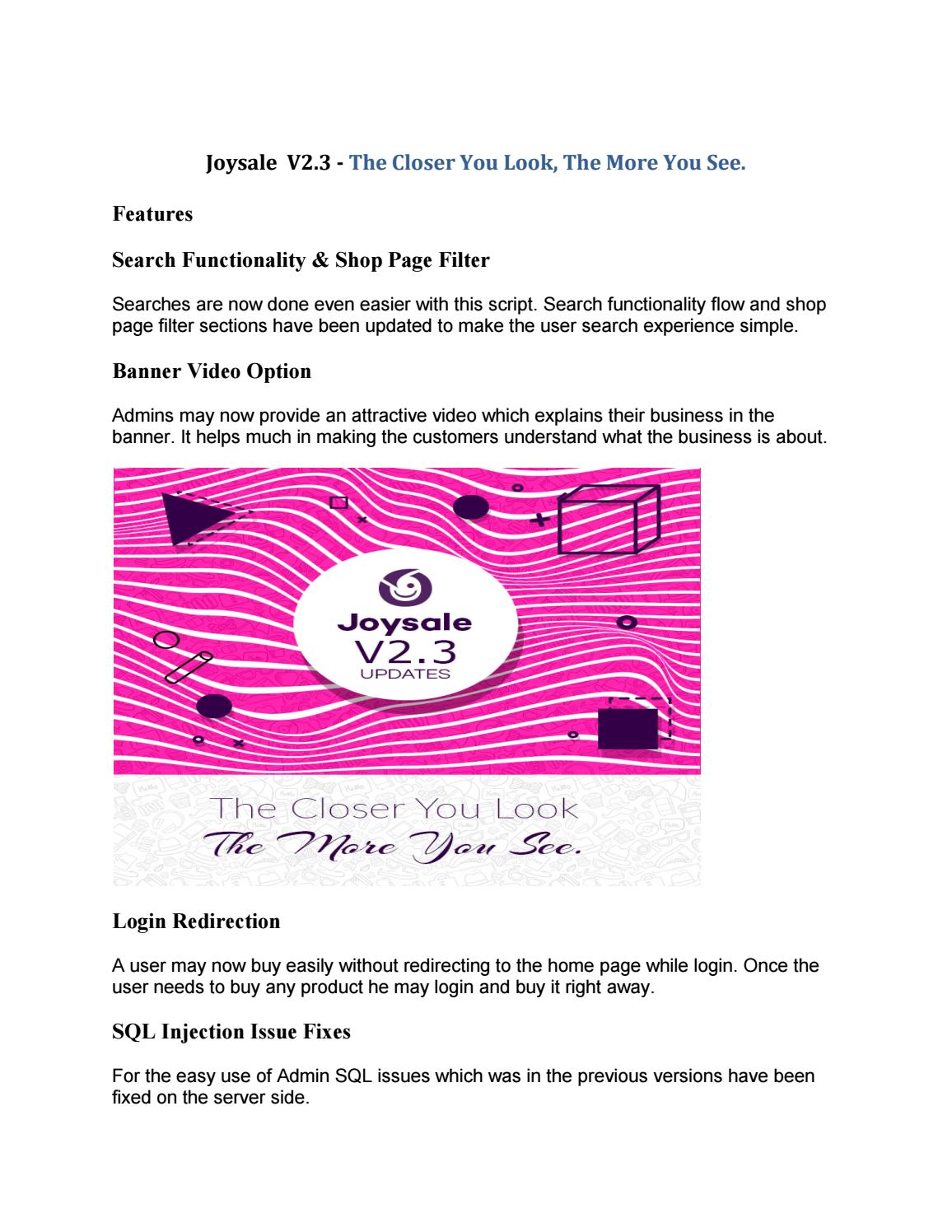 Joysale V2 3 The Closer You Look The More You See By Appkodes Issuu