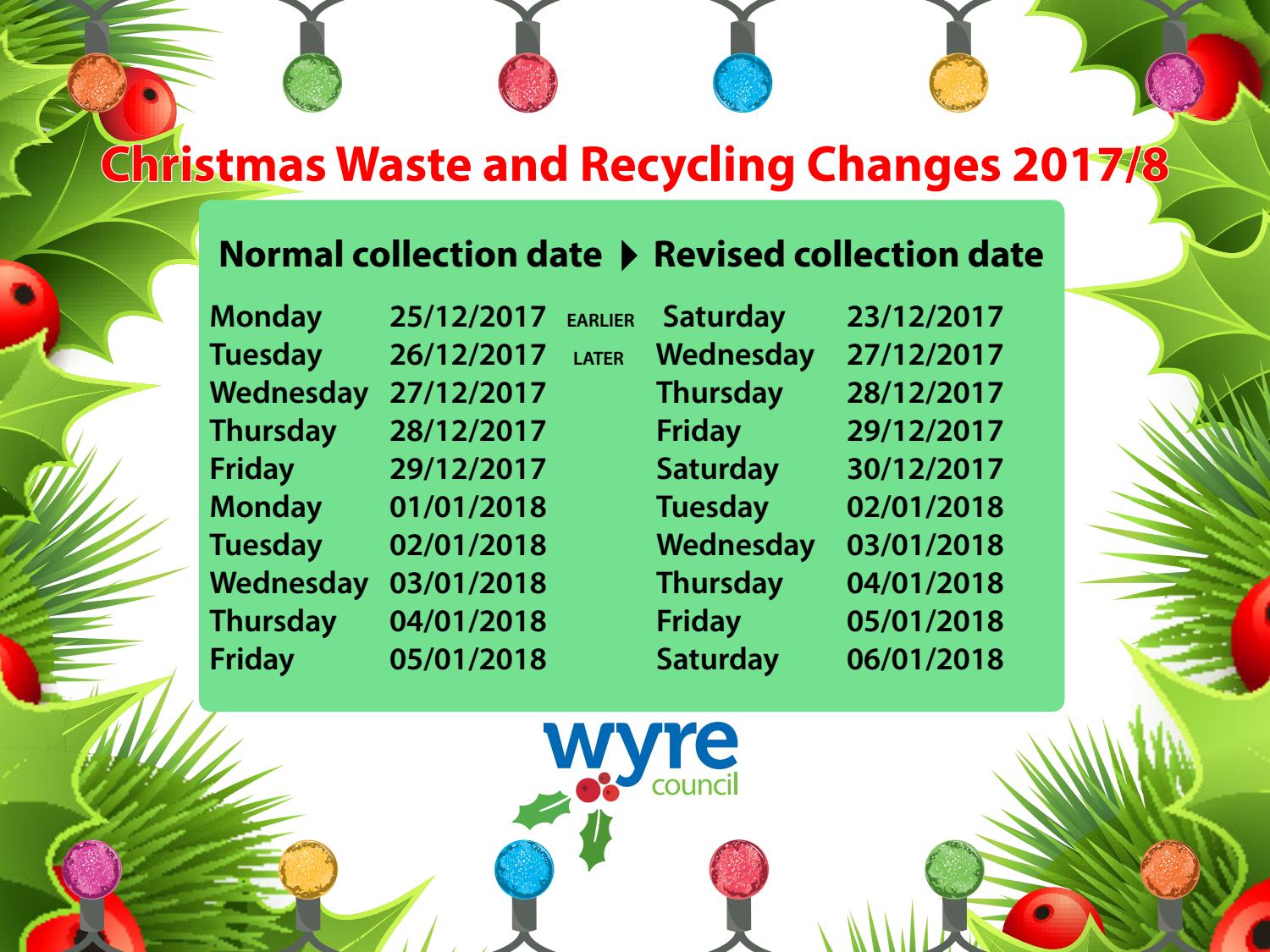 Wyre Council Christmas Waste and Recycling 2017/8 by Wyre Council Issuu