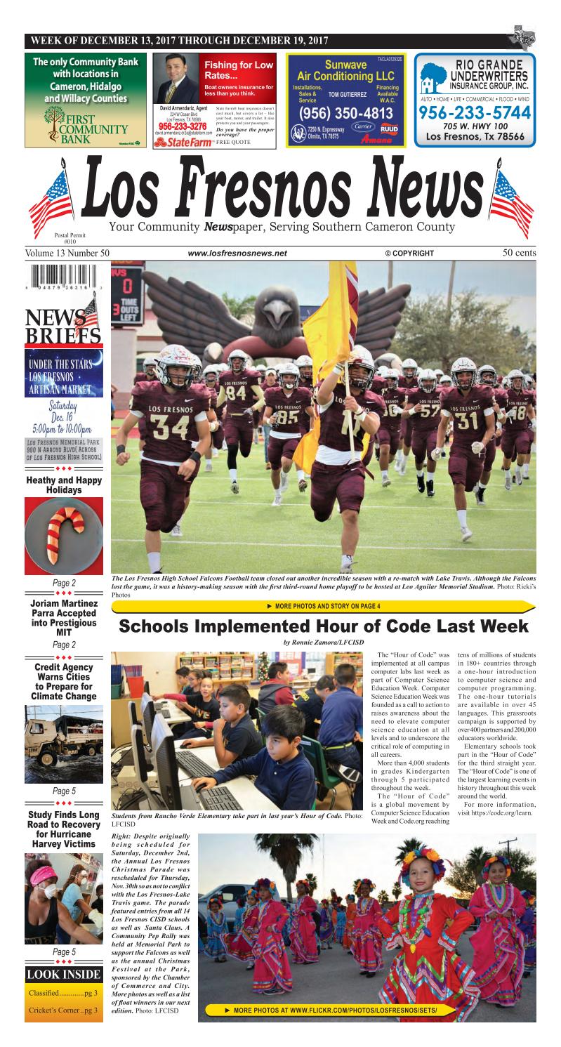 Los Fresnos News December 13, 2017 by La Feria News Issuu