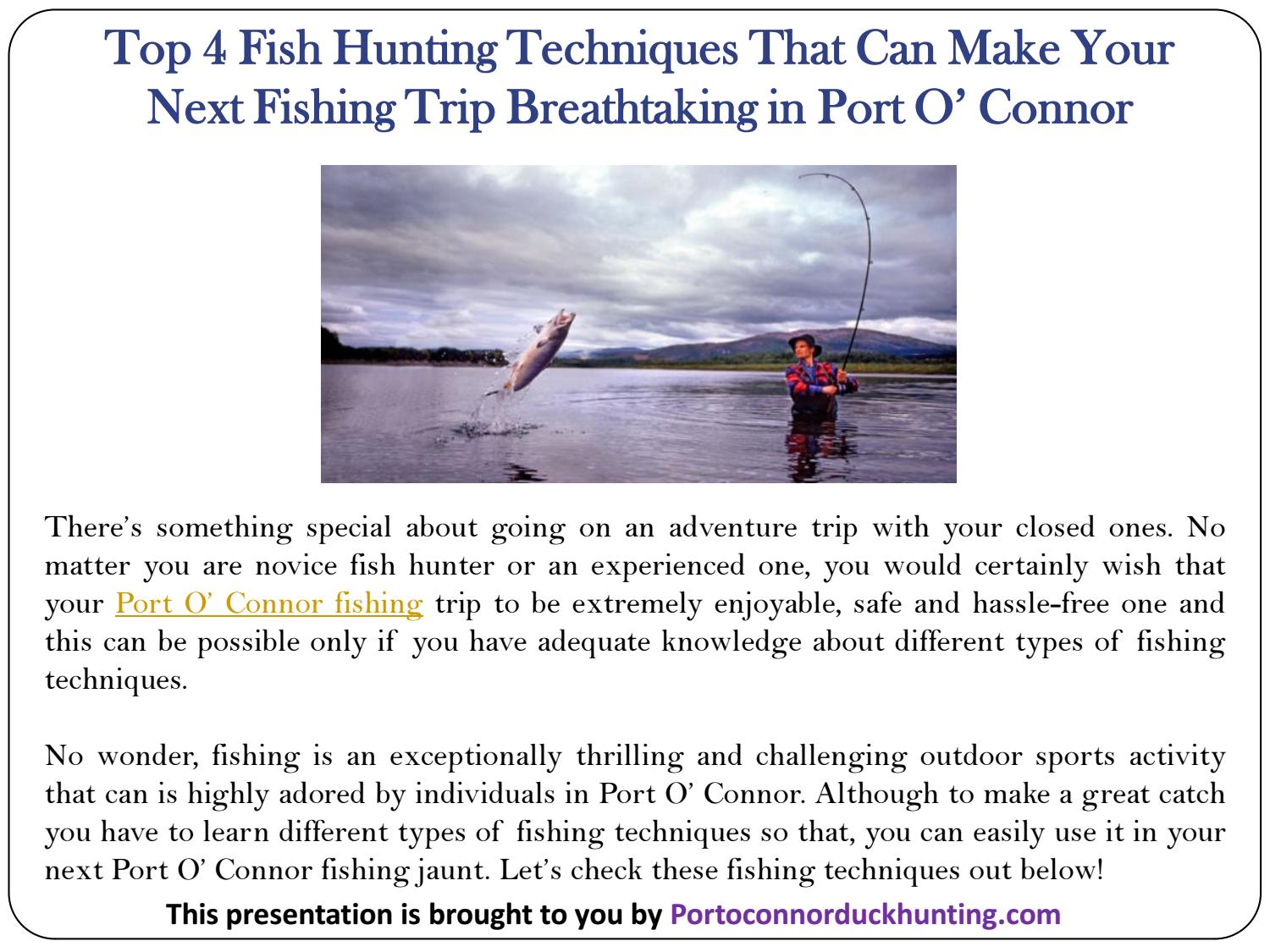 Fishing and hunting port Clearance