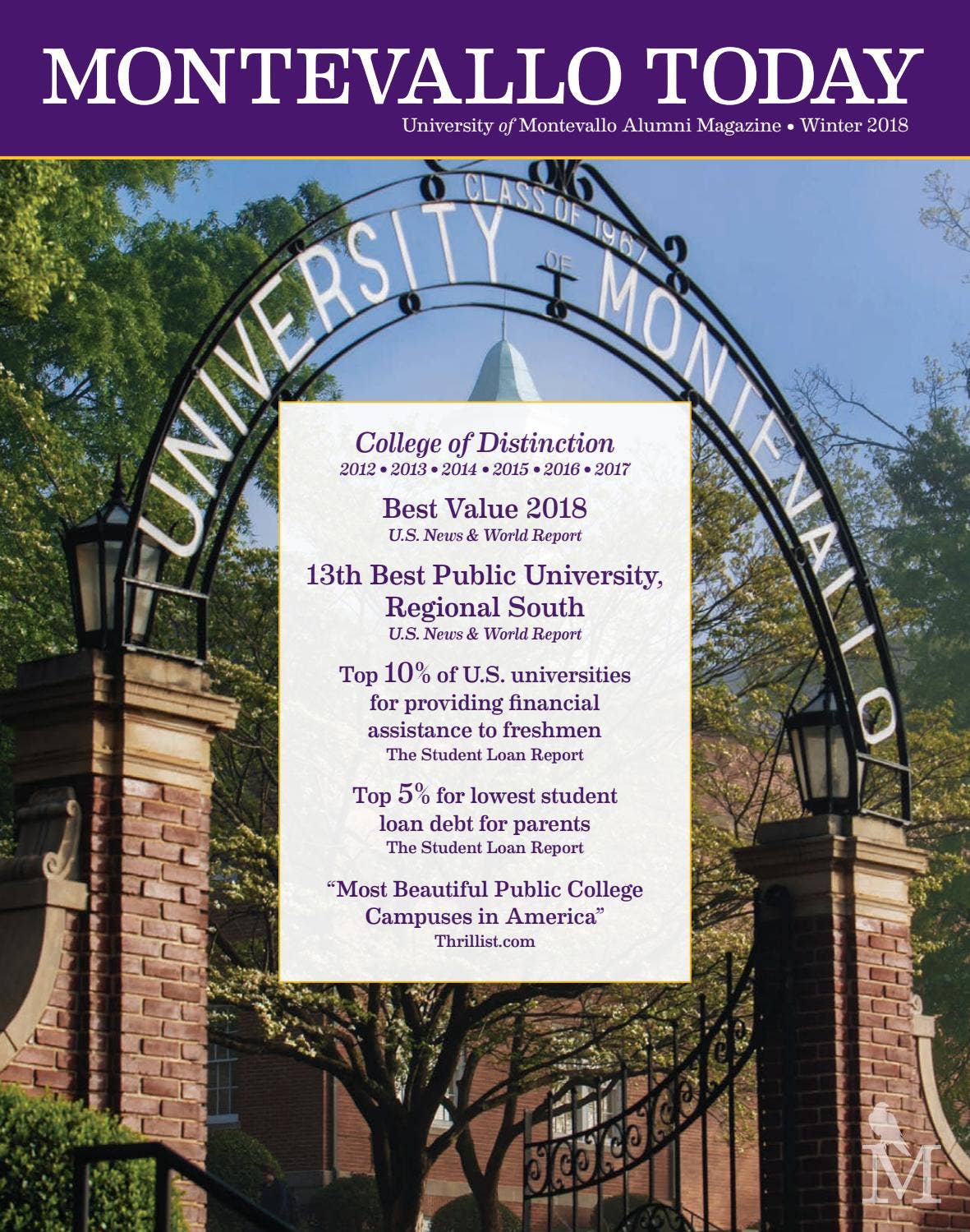 Montevallo Today — Winter 2018 by University of Montevallo Issuu