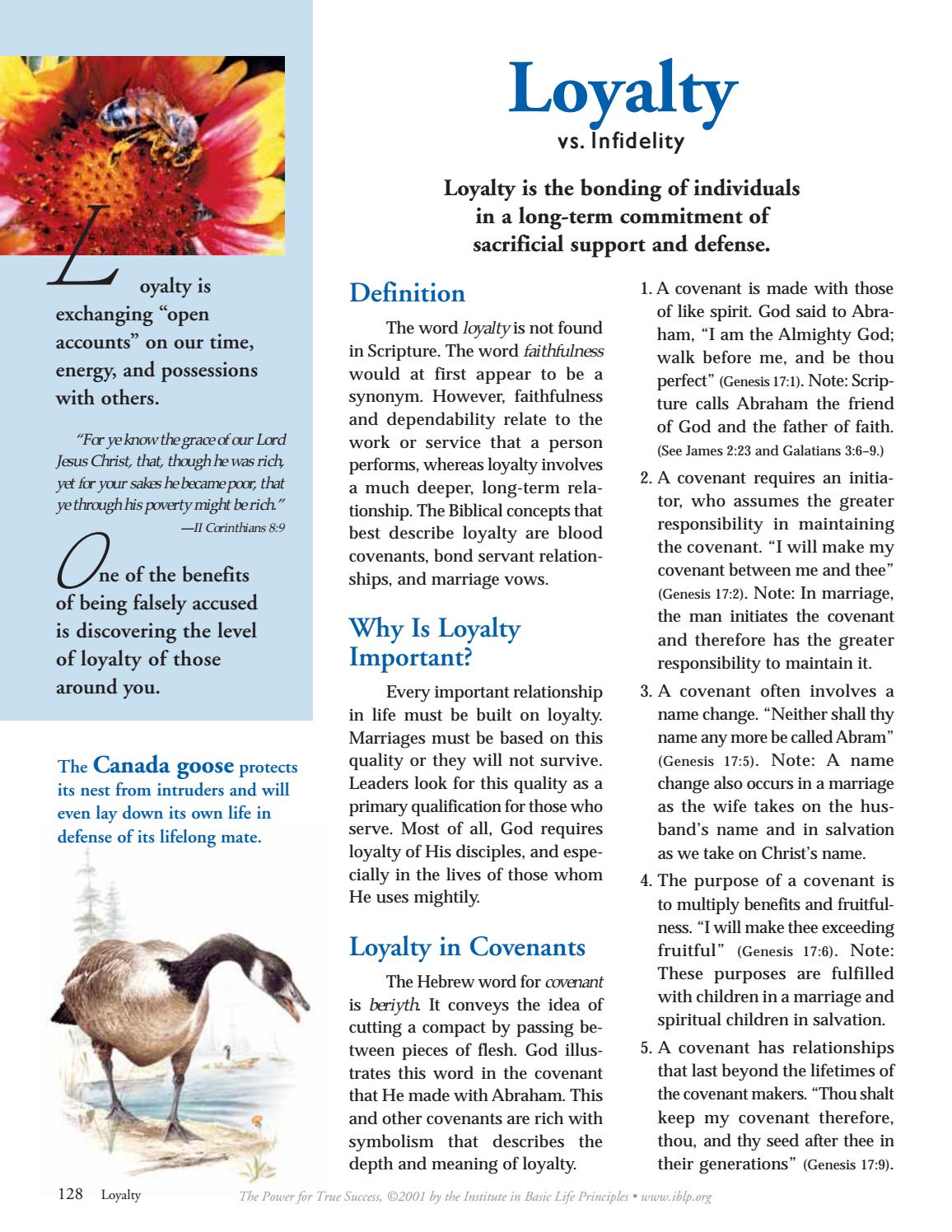 Loyalty by Institute in Basic Life Principles Issuu