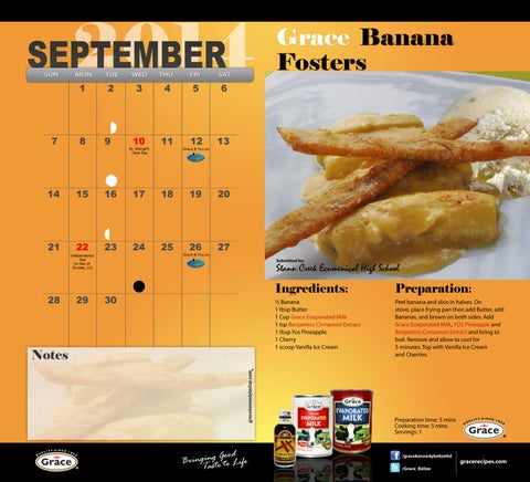 Grace Kennedy Creative Cooking Calendar 2014 第 11 页