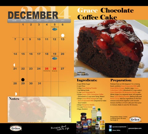 Grace Kennedy Creative Cooking Calendar 2014 第 14 页