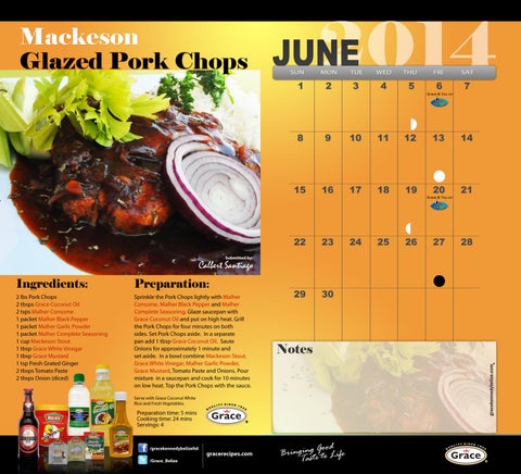 Grace Kennedy Creative Cooking Calendar 2014 第 8 页