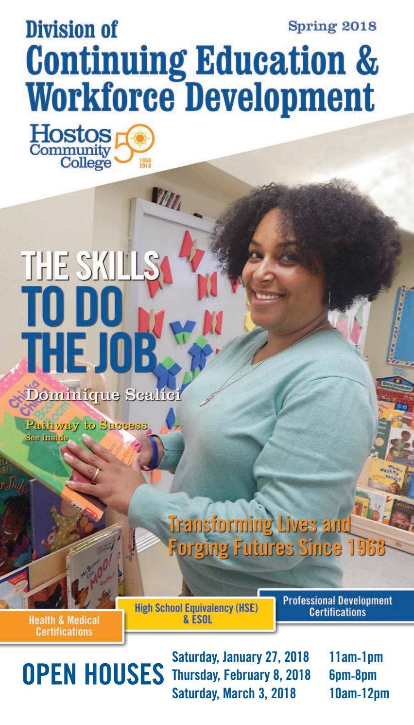 Spring 2018 Continuing Education Catalog by Hostos Community College