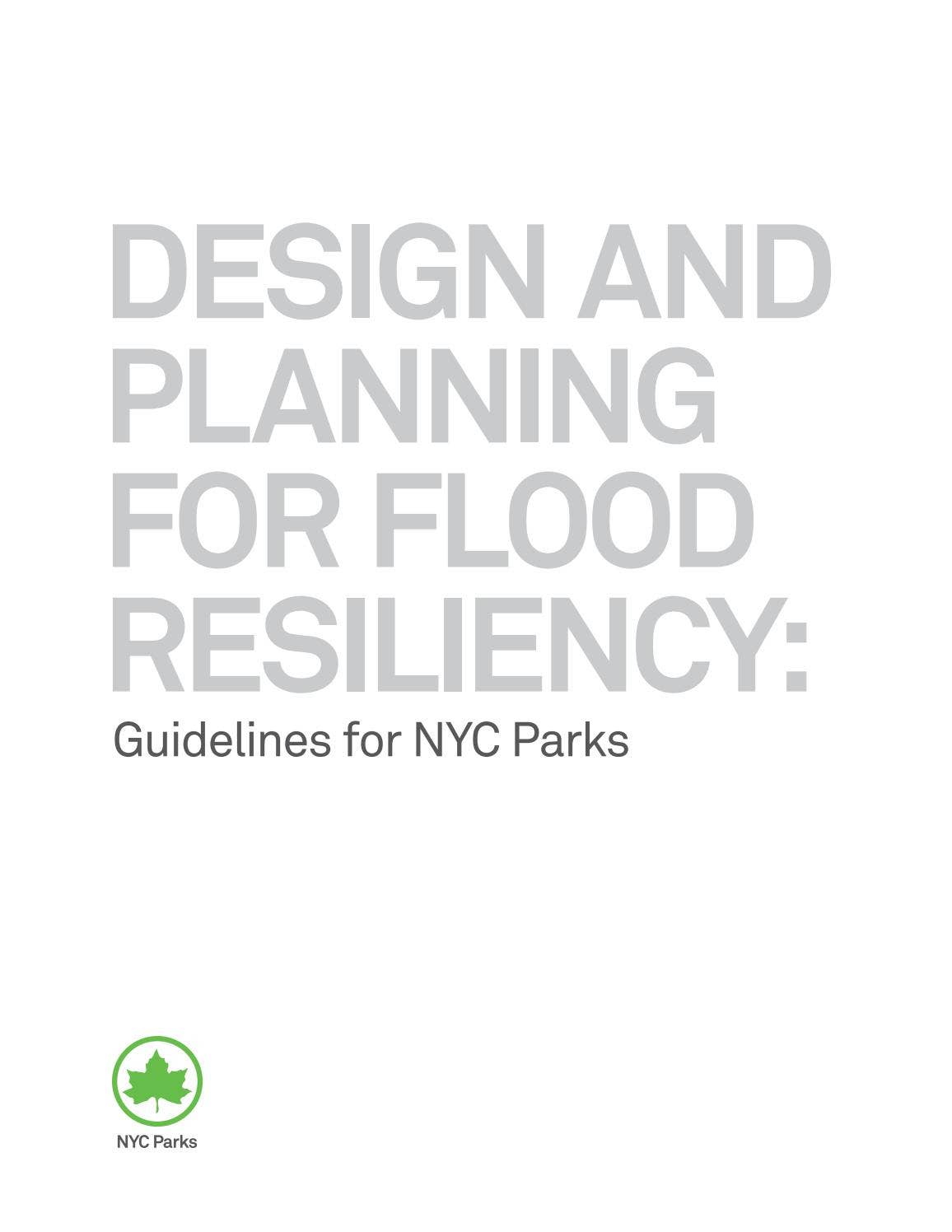 Design and Planning for Flood Resiliency: Guidelines for NYC Parks by ...