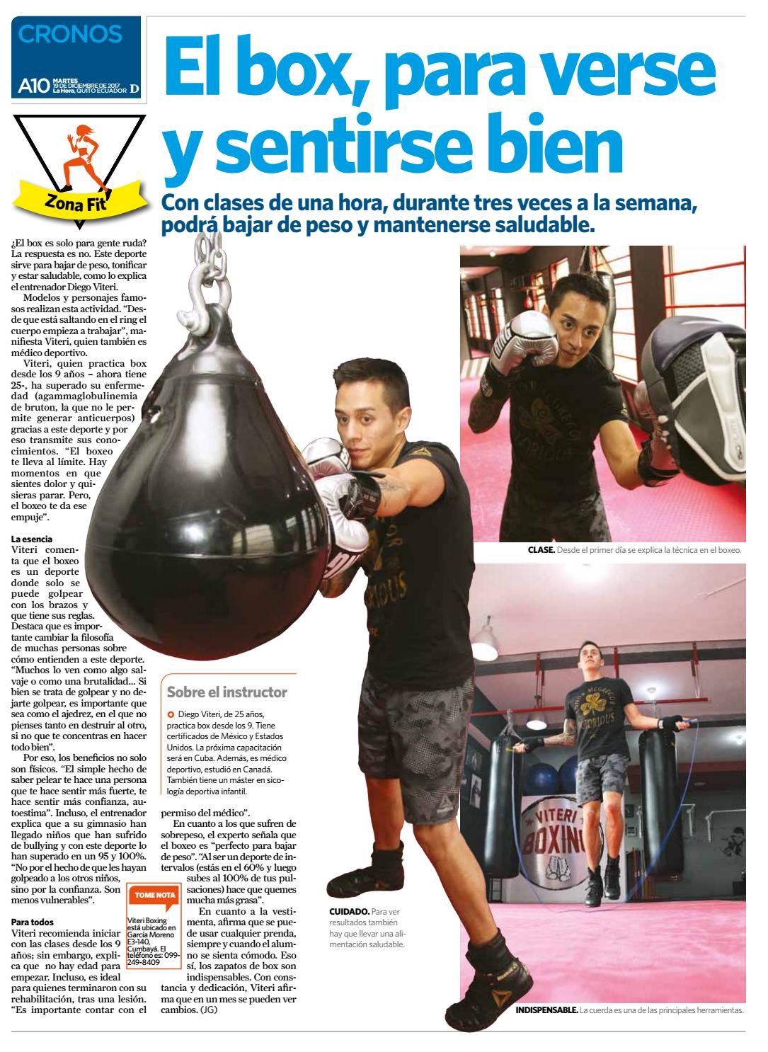 El boxeo sirve para bajar de peso