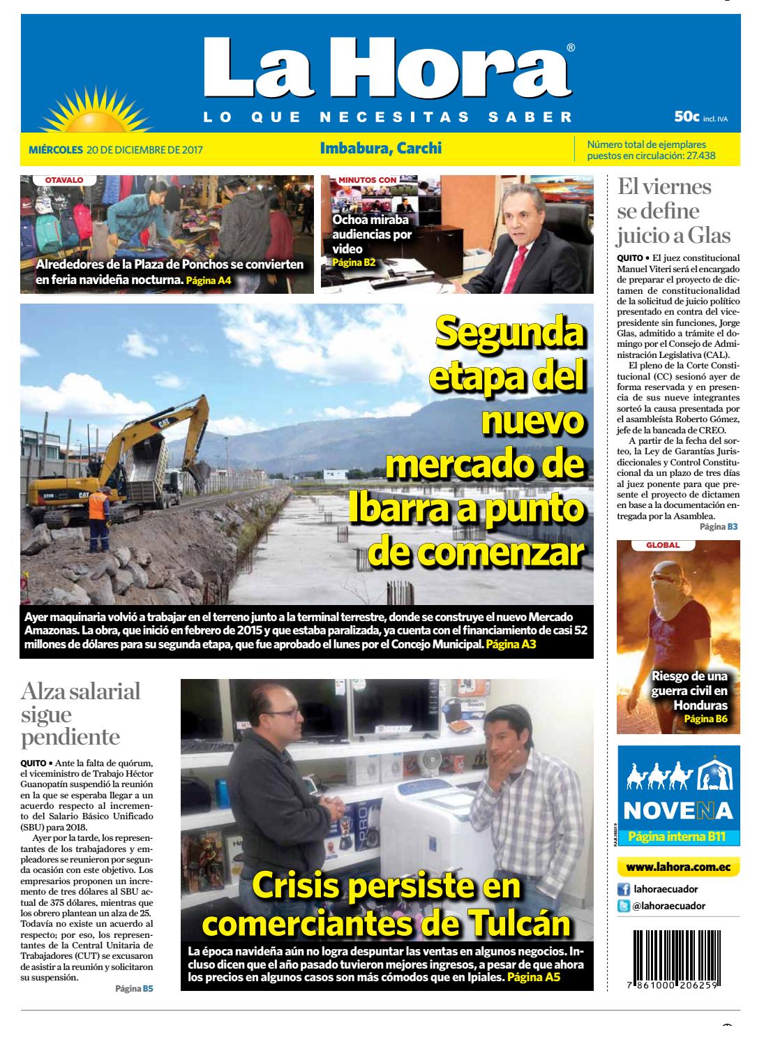 Imbabura 20 De Diciembre De 2017 By LA HORA Ecuador Issuu