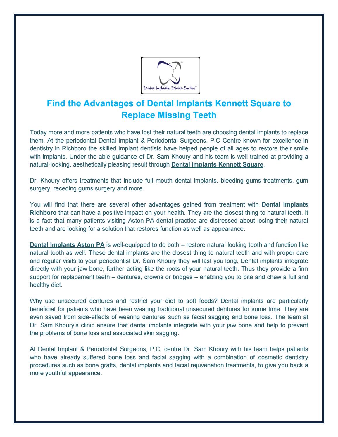 Dental implants square by Sam Khoury Issuu