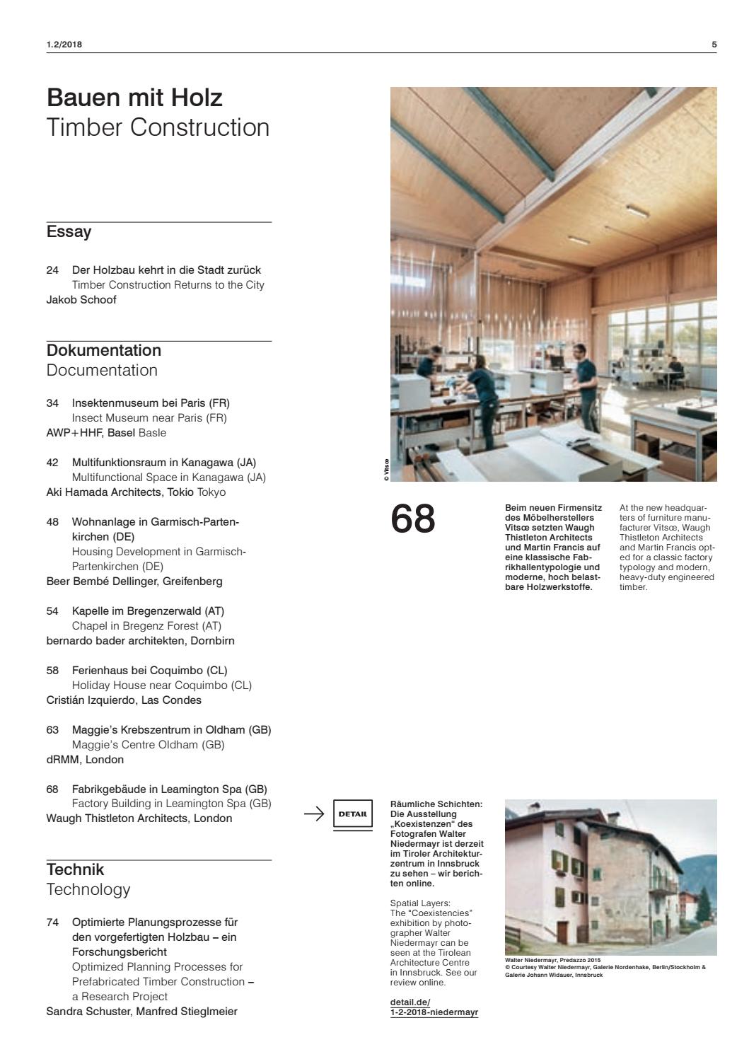 DETAIL 1-2/2018 - Bauen mit Holz/ Timber Construction by DETAIL - Issuu