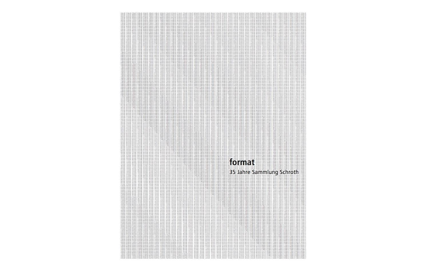 Excerpt from the catalog format. 35 Jahre Sammlung Schroth by Stiftung