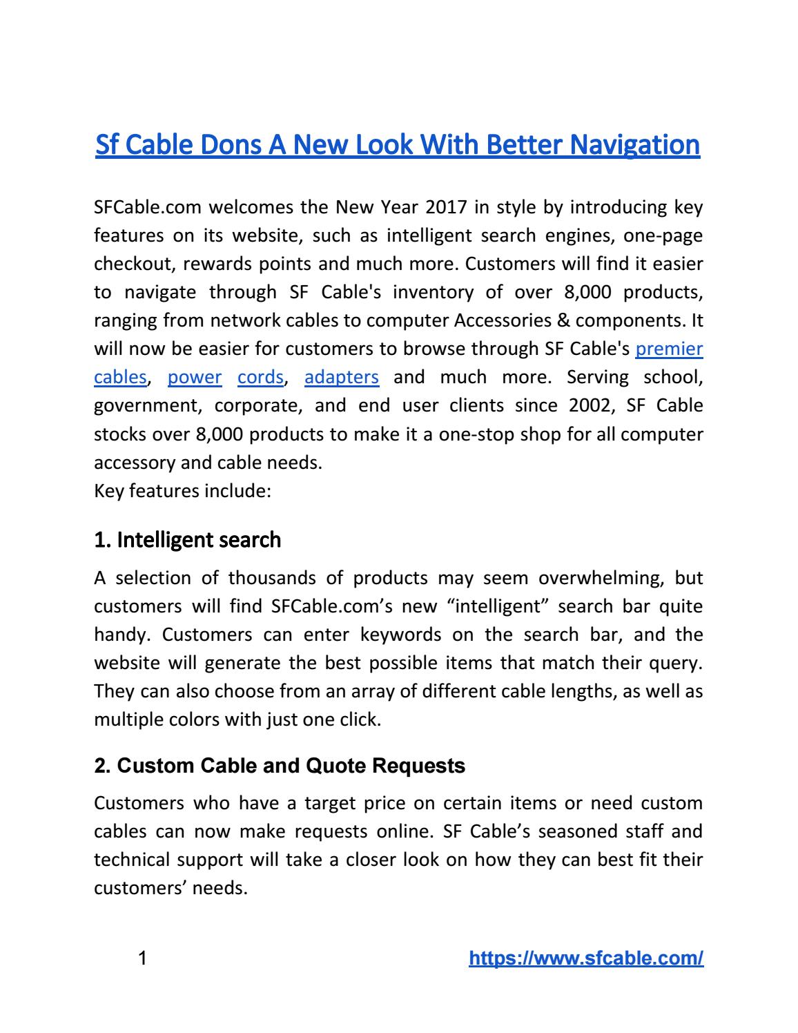 Sf Cable Dons A New Look With Better Navigation by Sf Cable, Inc - Issuu