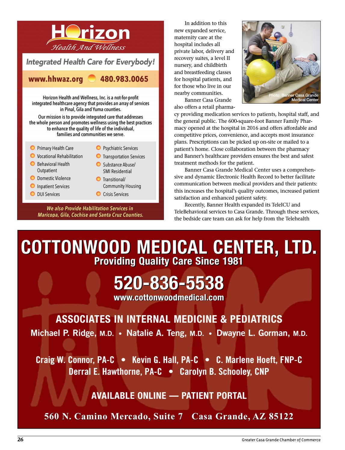 Casa Grande Chamber Of Commerce 2018 Business Directory And