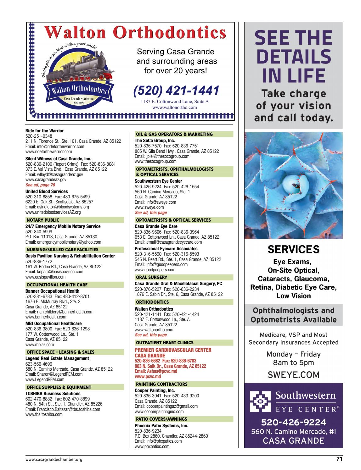 Casa Grande Chamber Of Commerce 2018 Business Directory And